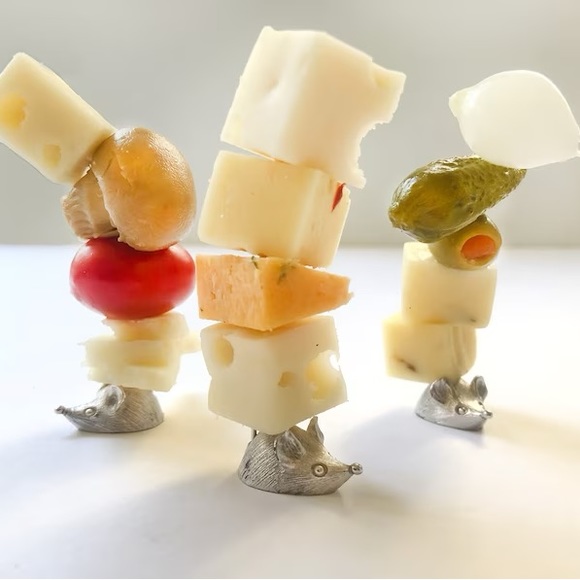 Vintage Napier Cheese Server Mice- Set of 8 - Picture 6 of 6